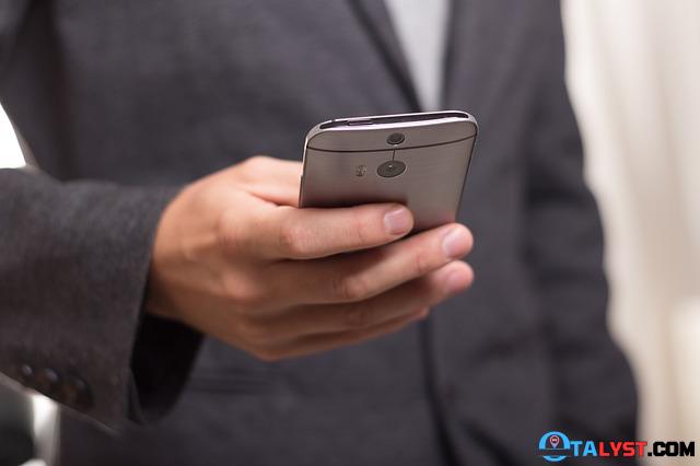 Business man with mobile phone