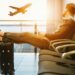 Man waiting in an airport